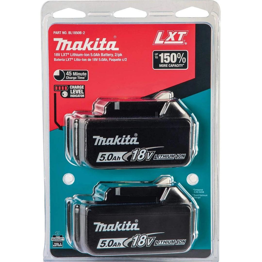 Makita DTD153RTJ 18V LXT Brushless Impact Driver Kit – Full Set with 2 x 5.0Ah Batteries, Charger, and MAKPAC Case for Convenient Storage and Transport