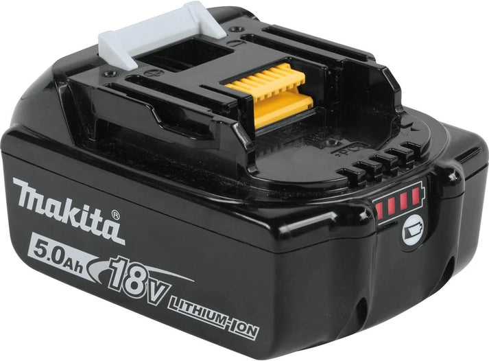 Makita BL1850 18V Li-Ion 5.0Ah Battery Pack (2-Pack) with DC18RC Charger and Storage Case – Efficient Charging and Easy Storage Solution